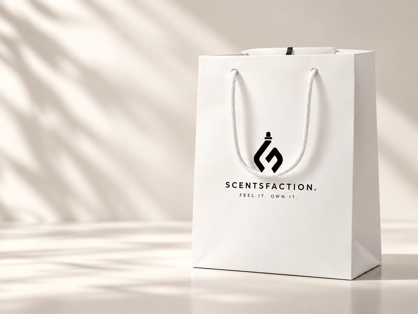 Scentsfaction premium white gift bag